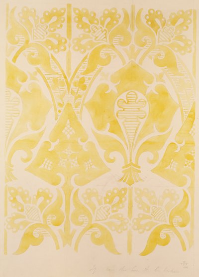 Design for a velvet or silk brocatelle by Augustus Welby Northmore Pugin